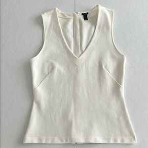 J. Crew Cream Fitted Sleeveless Tank Top